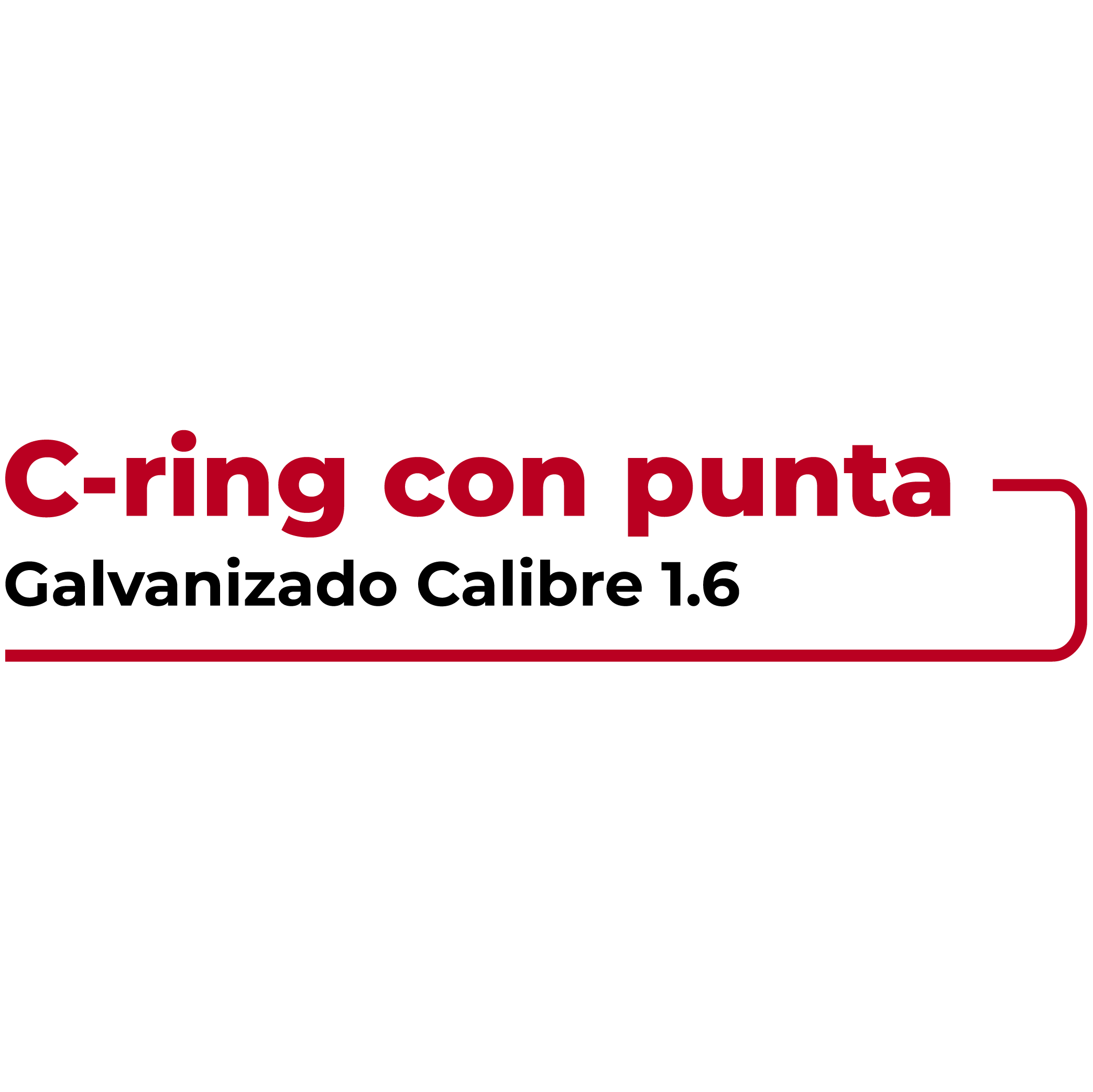 C-Ring con punta calibre 1.6