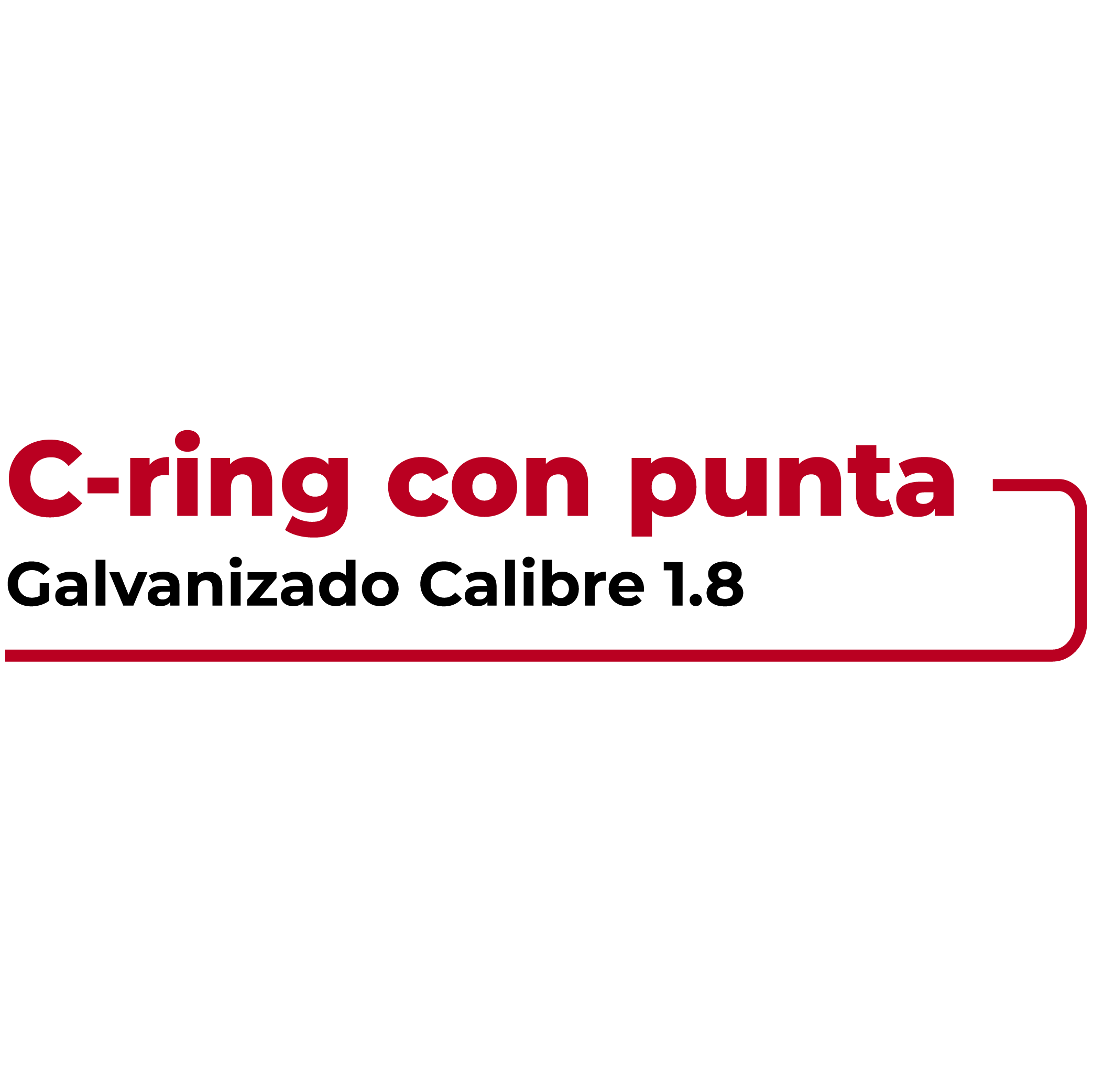 C-Ring con punta calibre 1.8