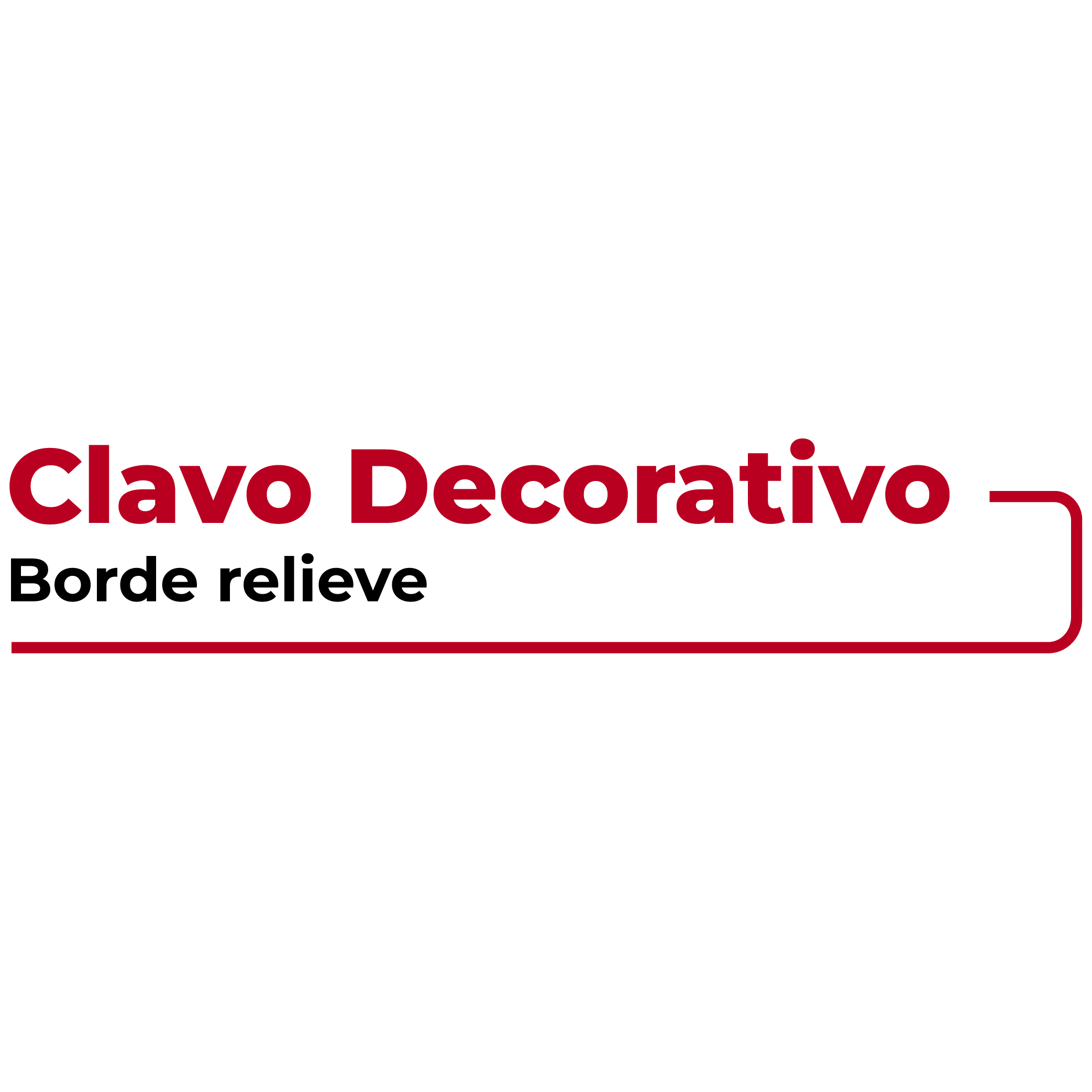 Clavo Decorativo Borde Relieve