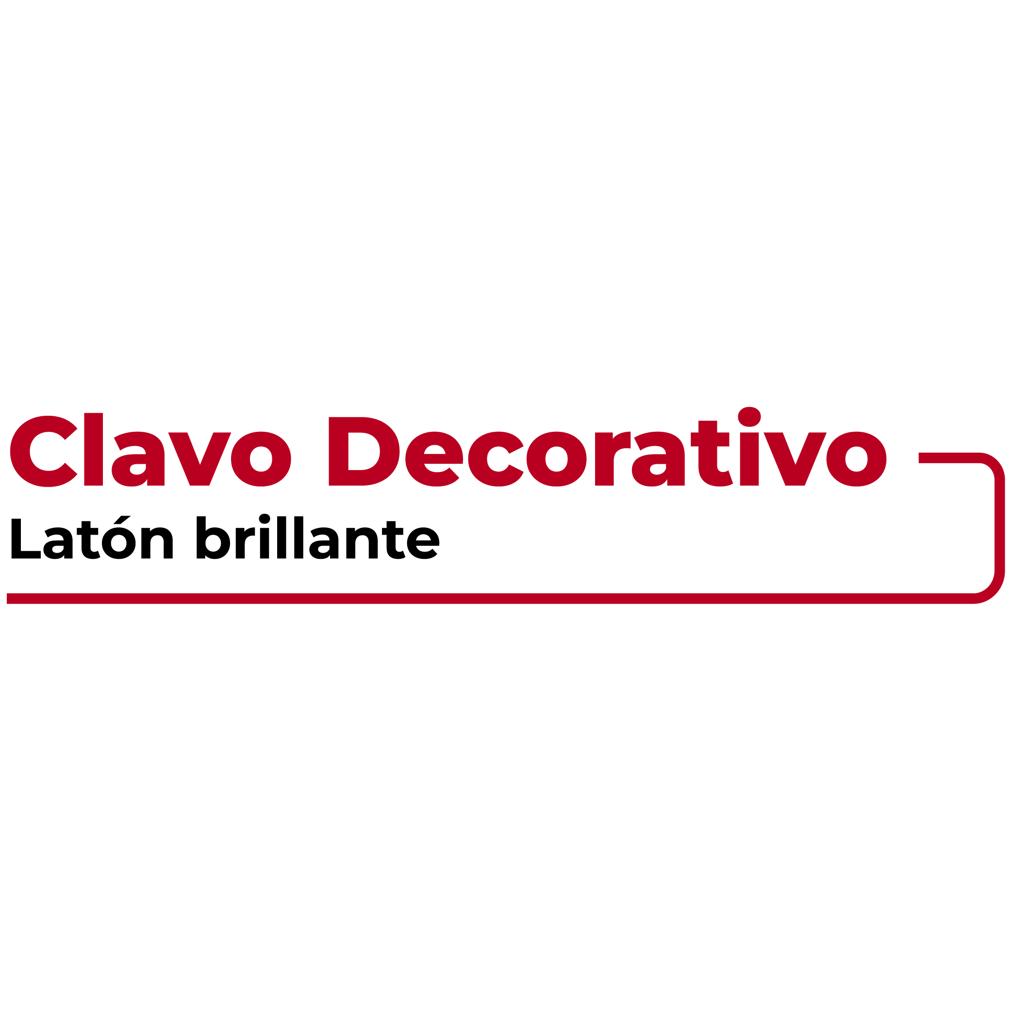 Clavo Decorativo Latón Brillante