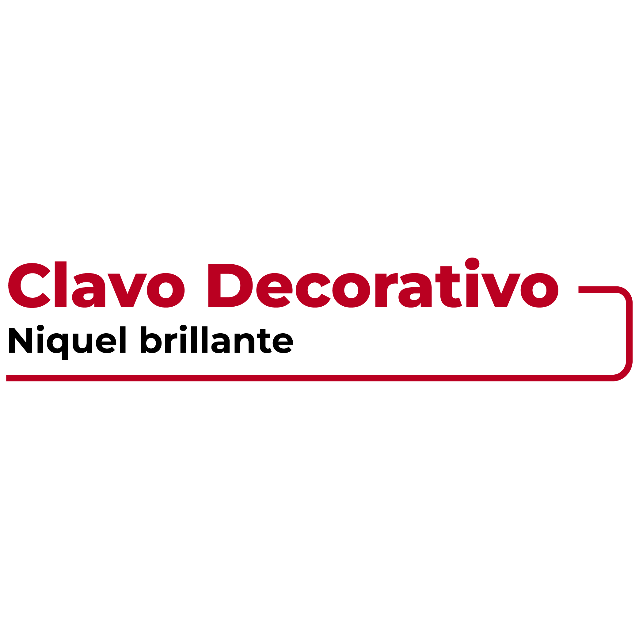 Clavo Decorativo Níquel Brillante