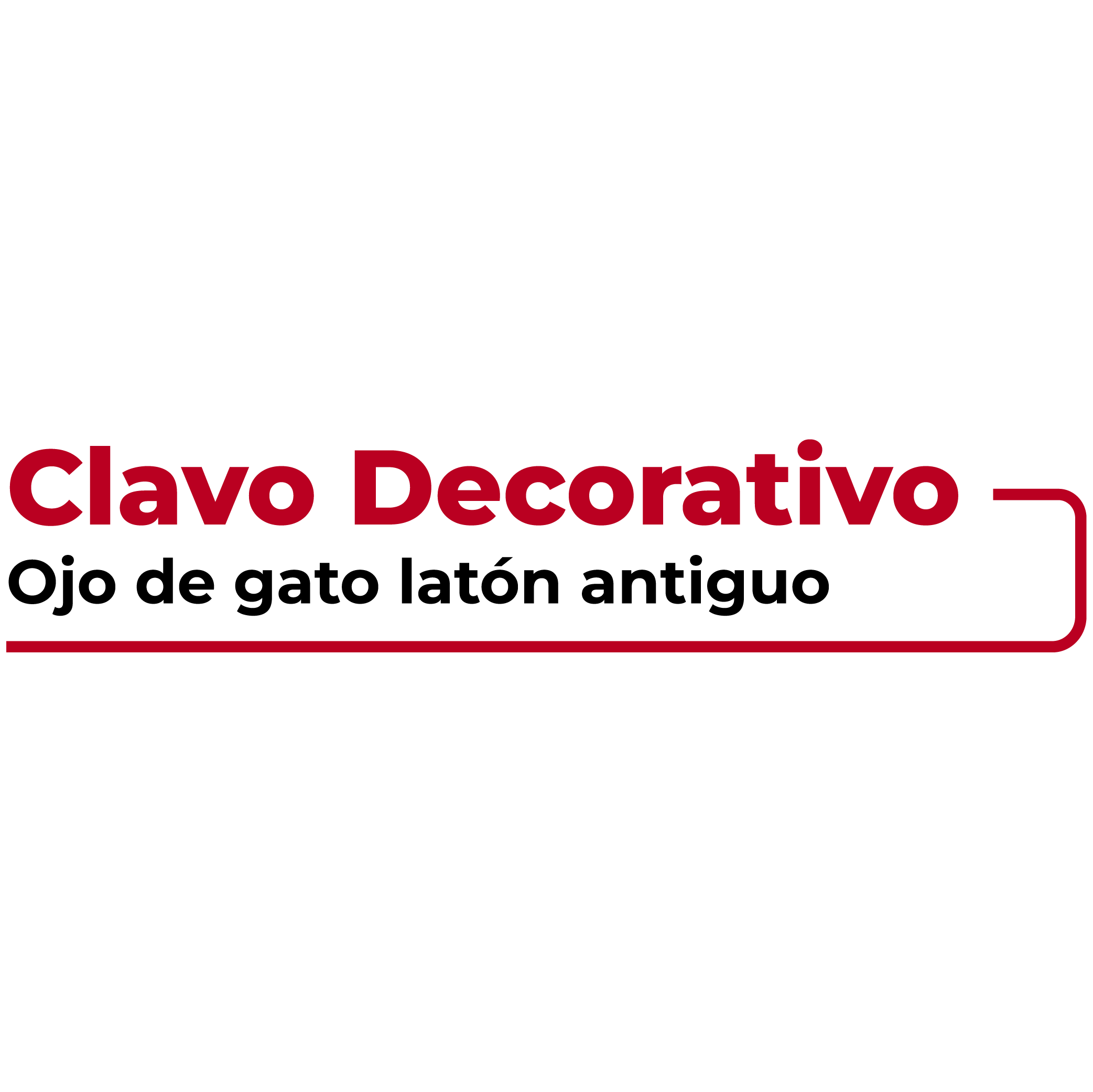 Clavo Decorativo Ojo de Gato Latón Antiguo