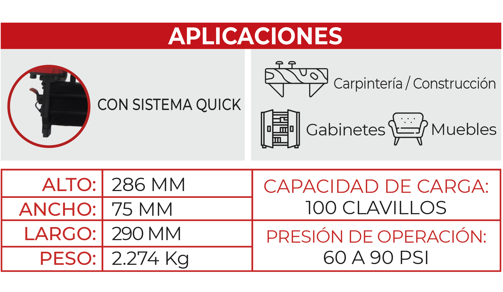 Clavadora Neumática T64Q