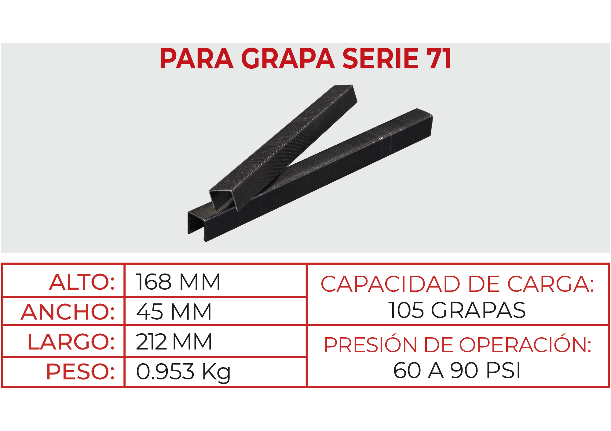 Engrapadora Neumática S71NL