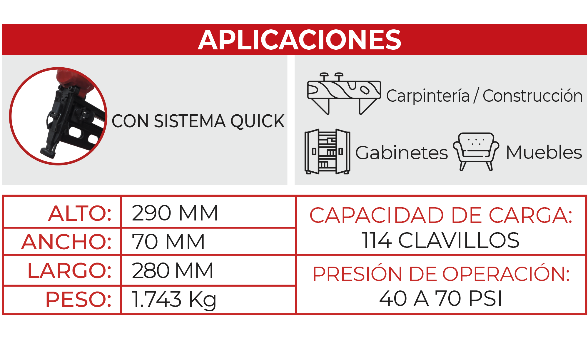 Clavadora Neumática T64Q