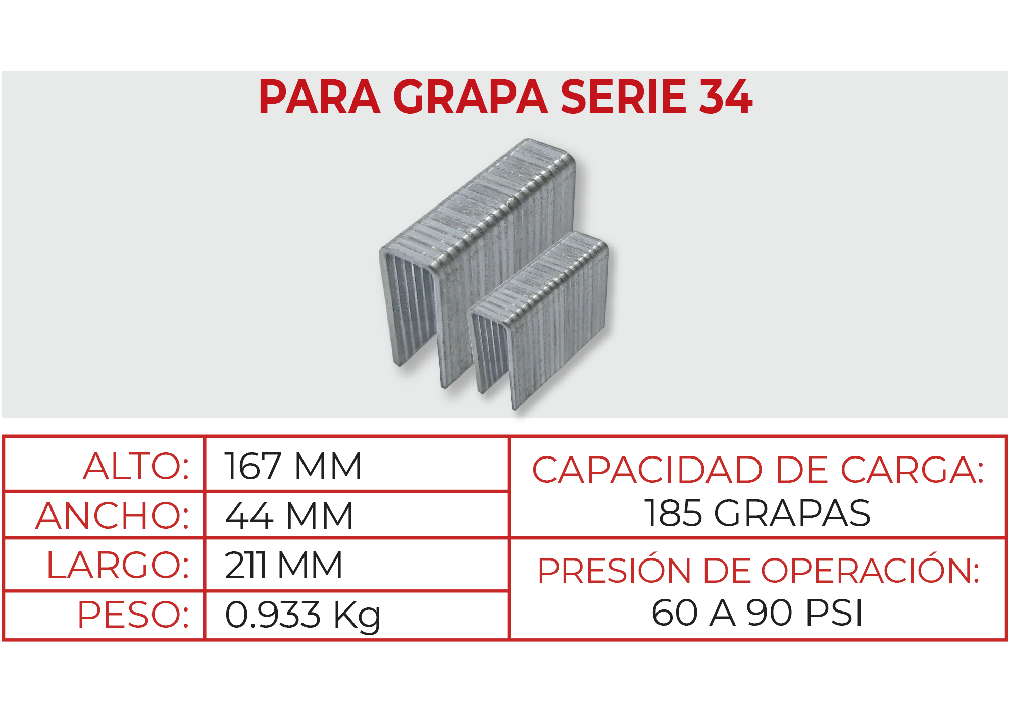 Engrapadora Neumática S34