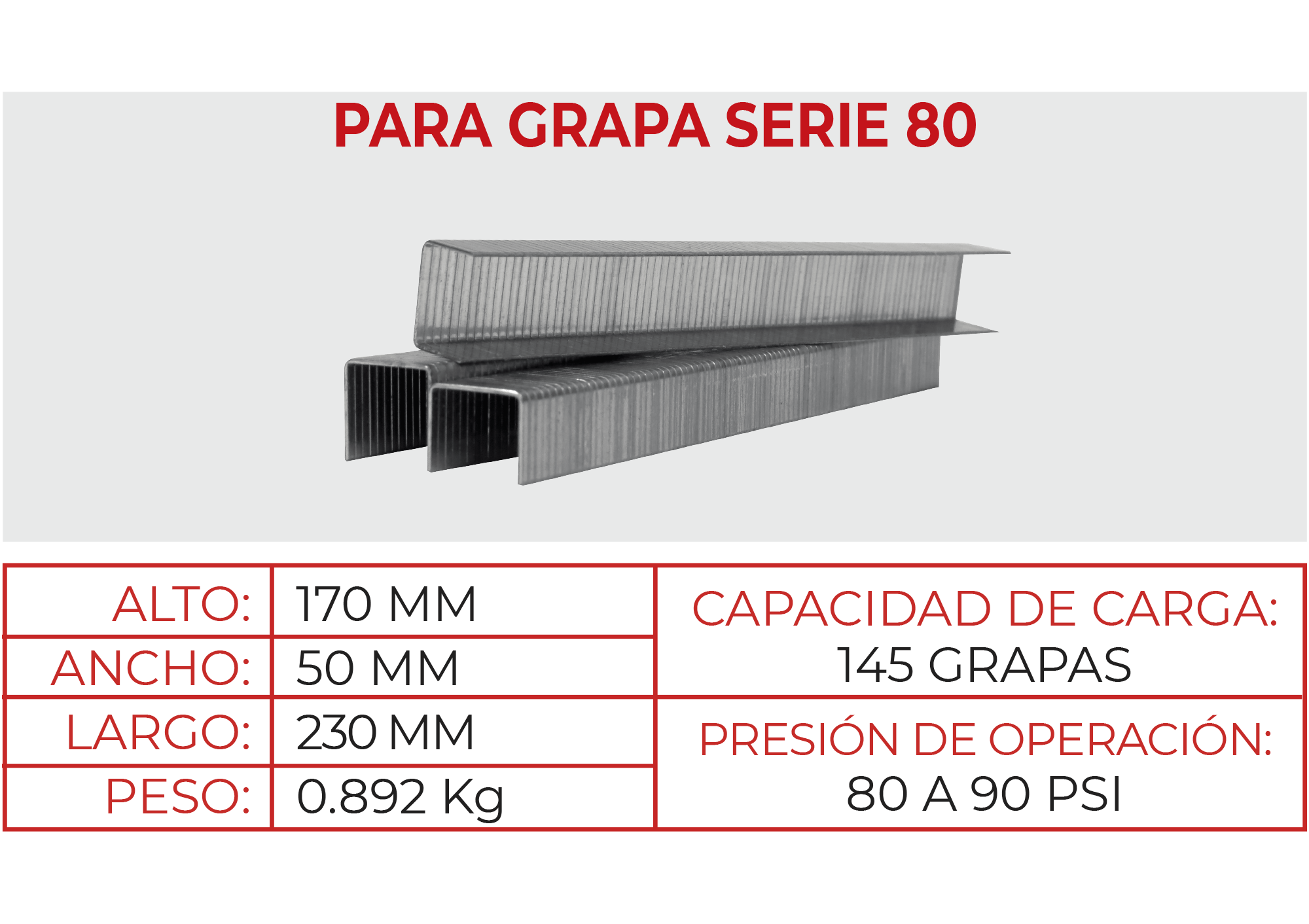 Engrapadora Neumática S80