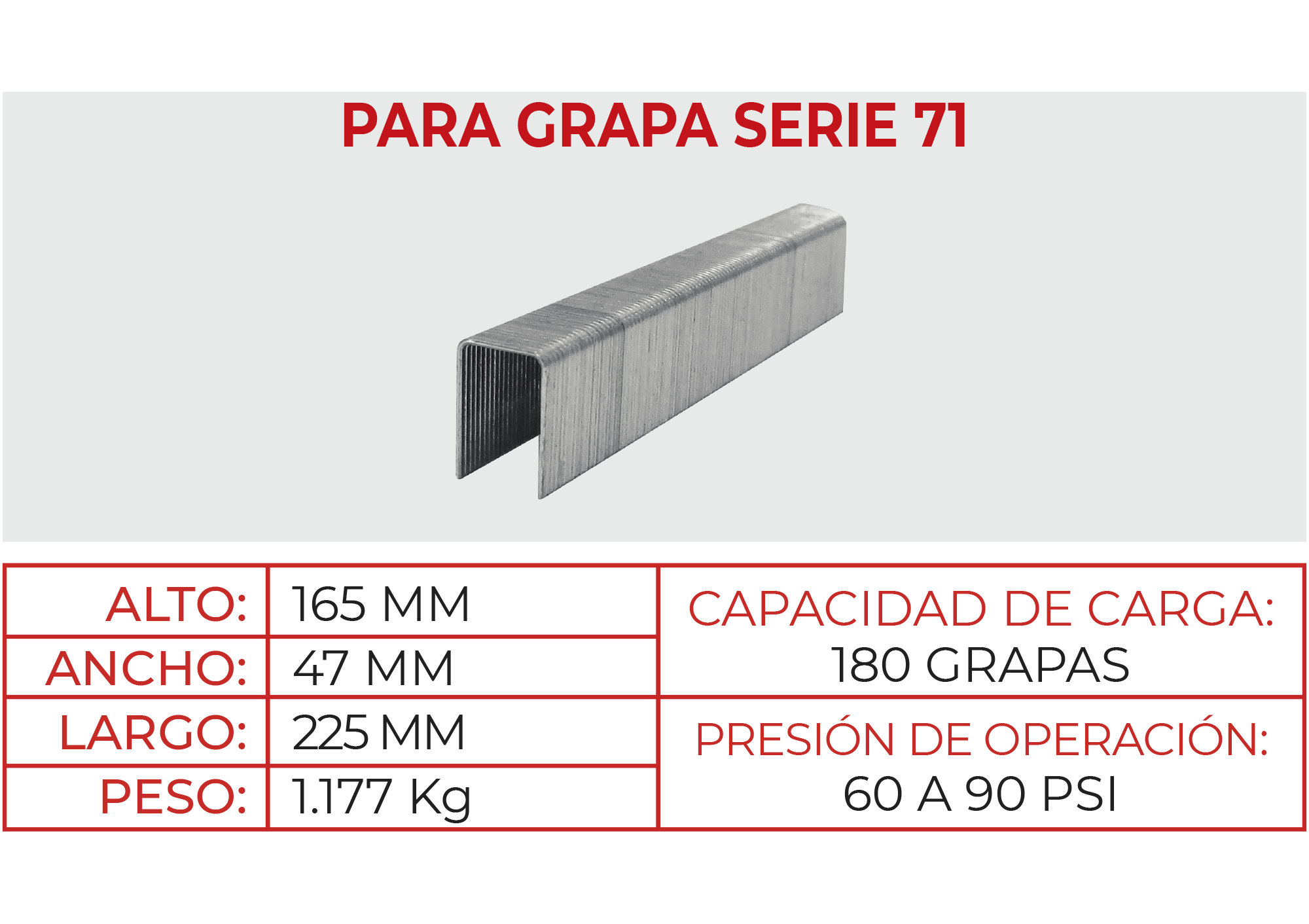 Engrapadora Neumática S71R