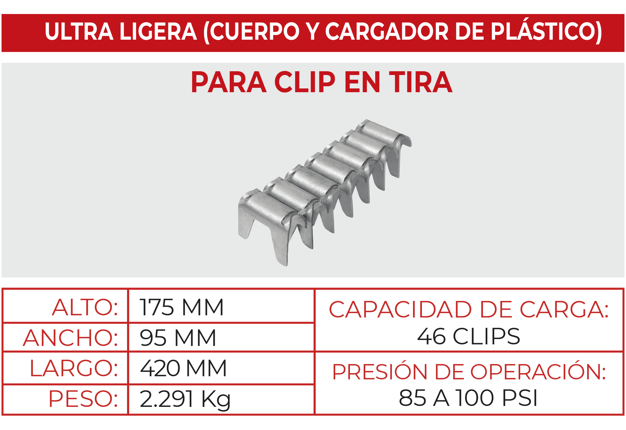 Pistola Neumática para Clip M46TP