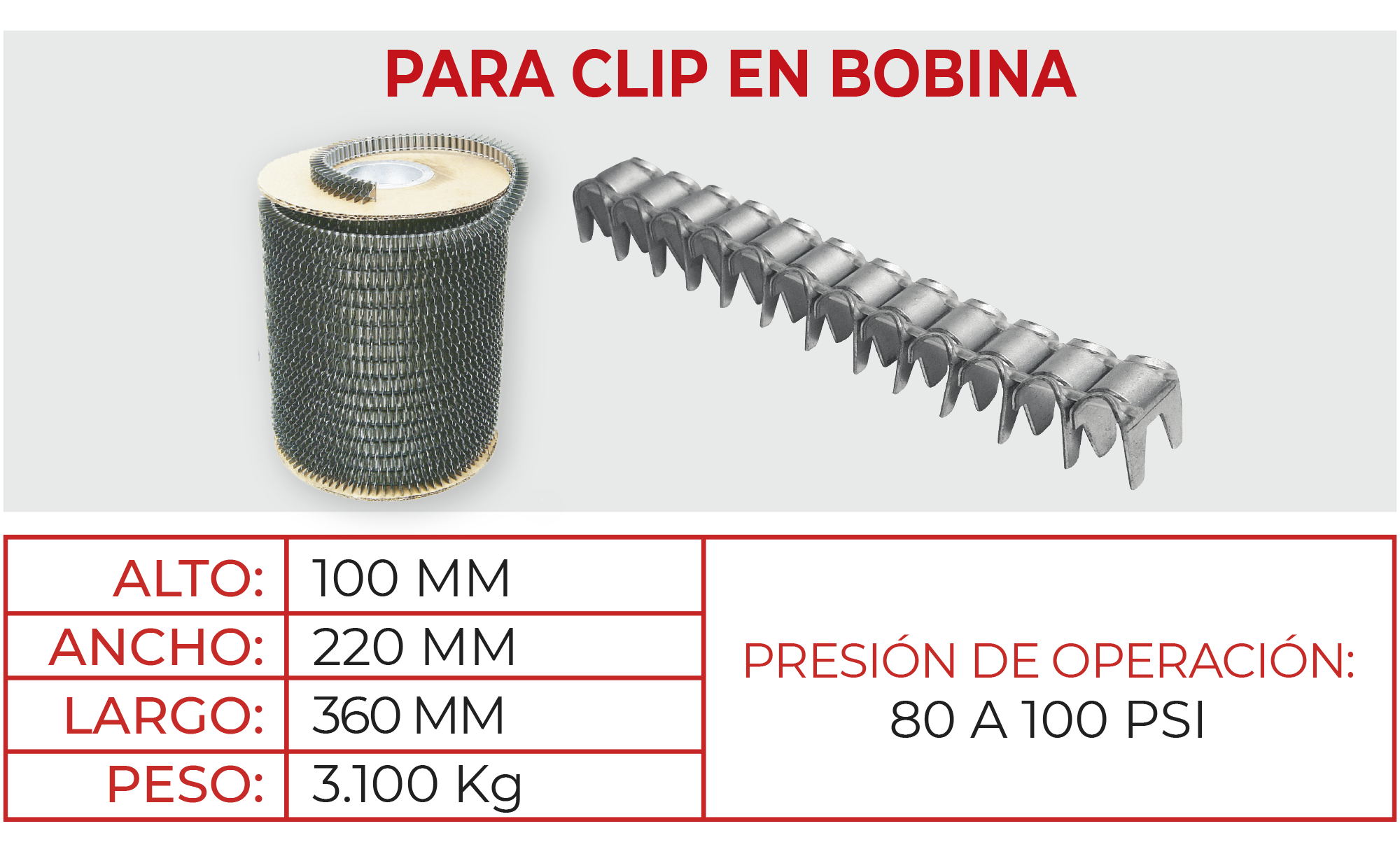 Pistola Neumática para Clip M47BP