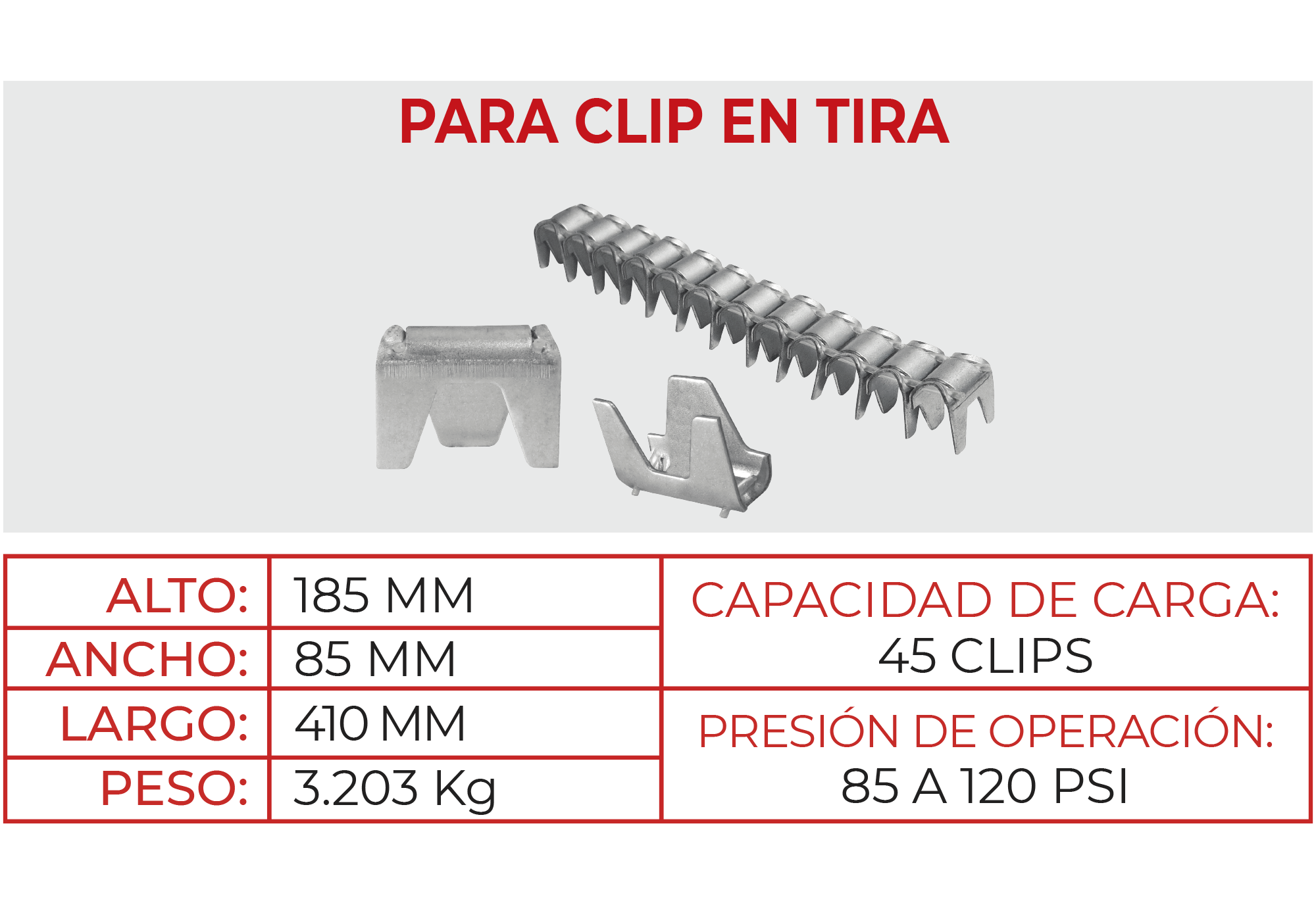 Pistola Neumática para Clip M65T
