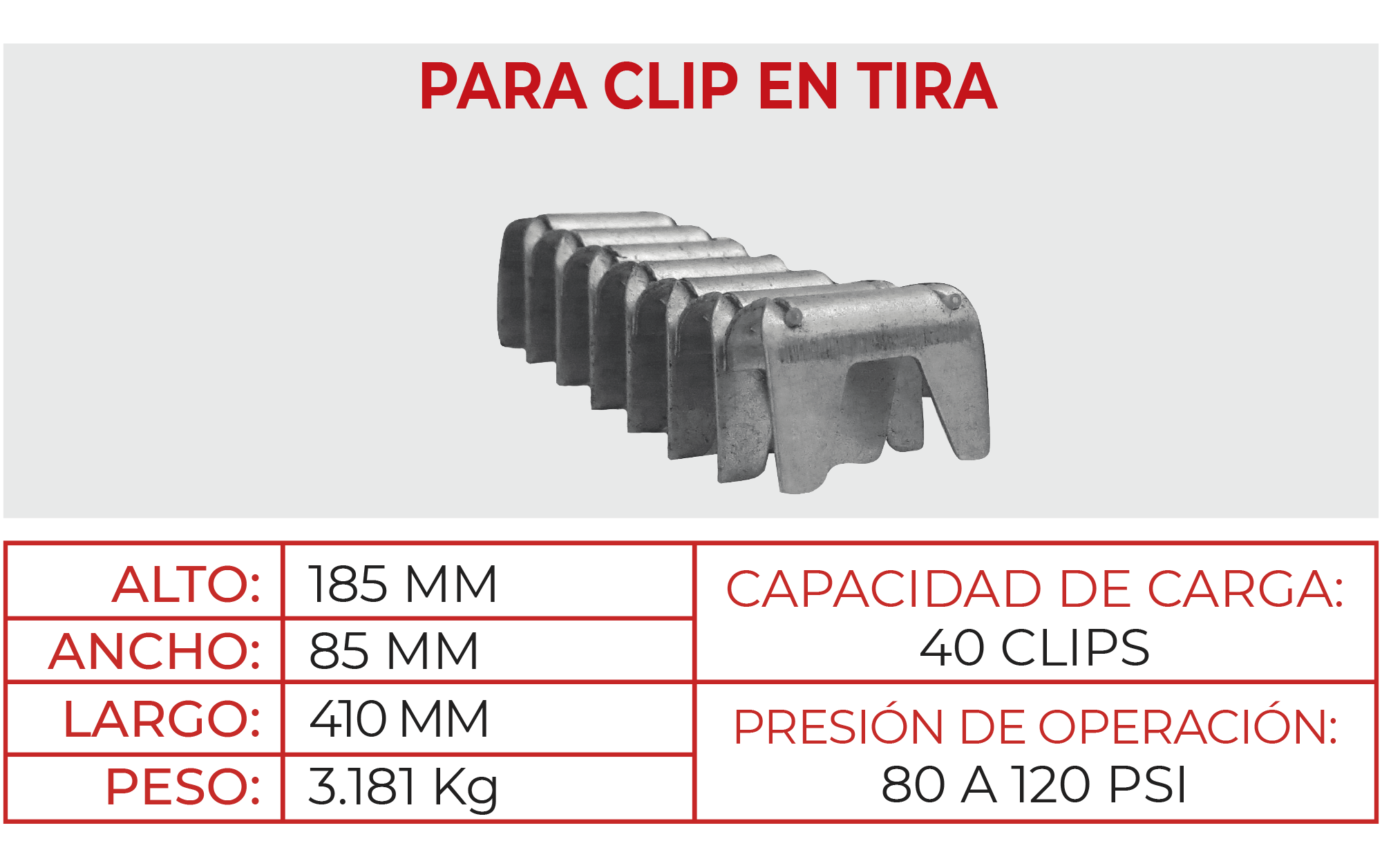 Pistola Neumática para Clip M66T