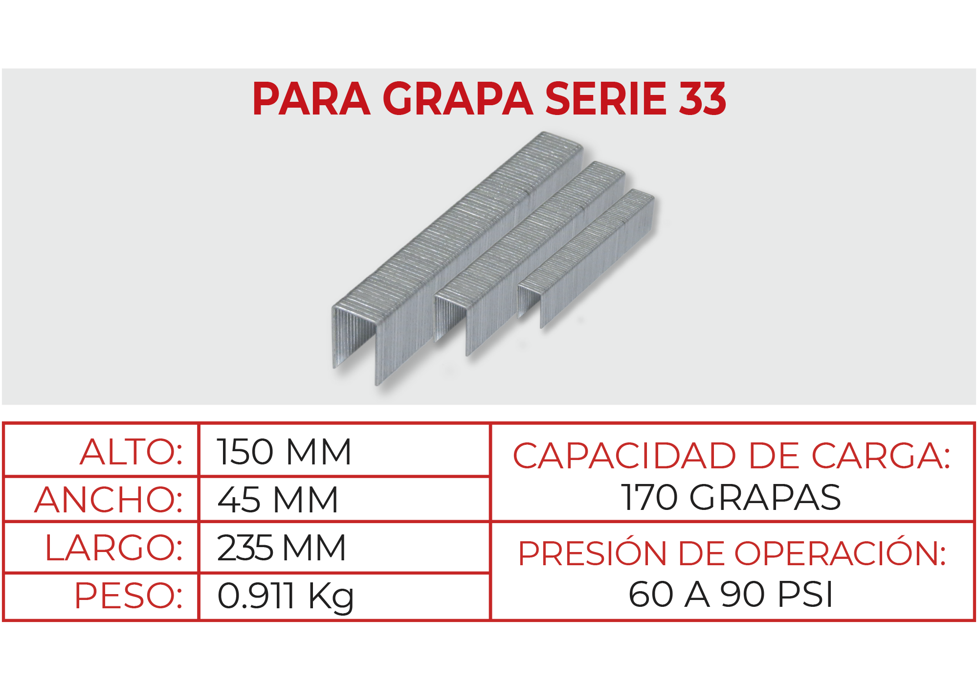 Engrapadora Neumática S33K