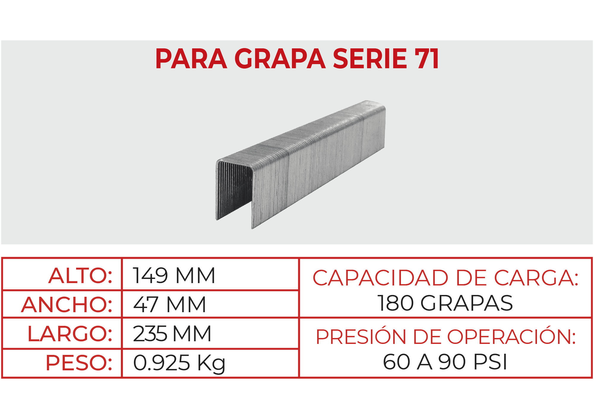 Engrapadora Neumática S71K