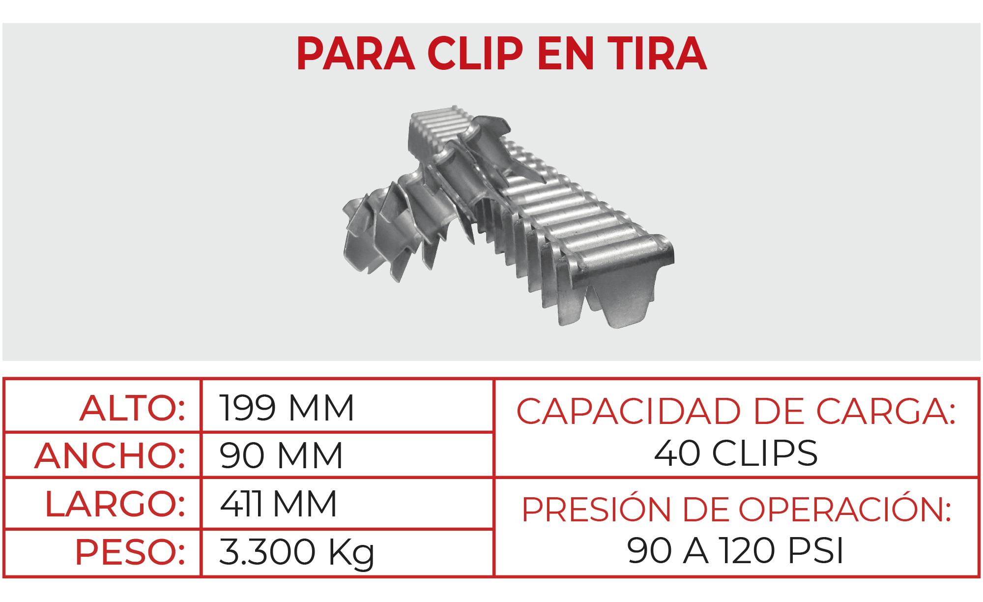 Pistola Neumática para Clip M85T